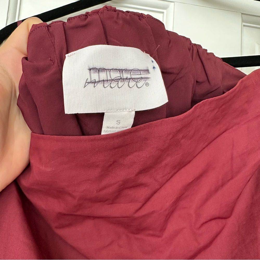 NWOT S FP X mare mare maroon puff sleeve top - Picture 3 of 6